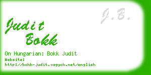 judit bokk business card